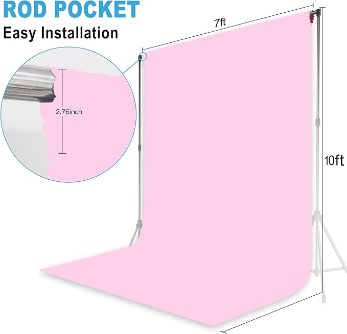 Pink Photography Backdrop for Photoshoot, 7x10 FT | Versatile Studio Photo - Image 2