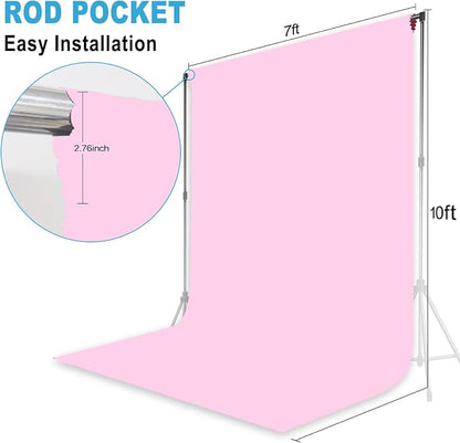 Pink Photography Backdrop for Photoshoot, 7x10 FT | Versatile Studio Photo - Image 2