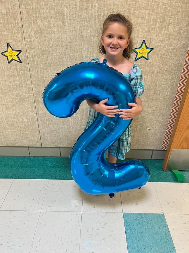 40 Inch Navy Blue Number 1 Balloon, 1st Blue Birthday Party Decorations | 40 - Image 8