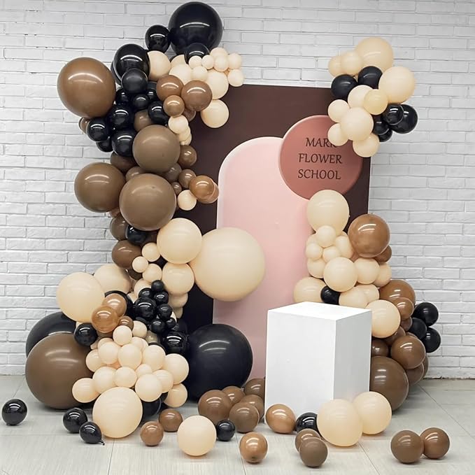 Brown Black Nude Balloon Garland Arch Kit - Image 4