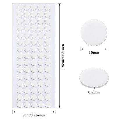 JANYUN 225 Pcs Double Sided Sticky Dot Stickers Putty Clear Sticky Tack | 10mm - Image 2