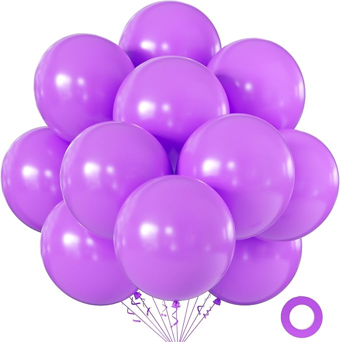 18 Inch Purple Balloons, Baby Shower, Birthday Party and Event Decoration by KALOR