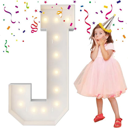 4FT Marquee Light Up Letters, Large Marquee Letters, Mosaic Balloon Frame by MerryMosaics