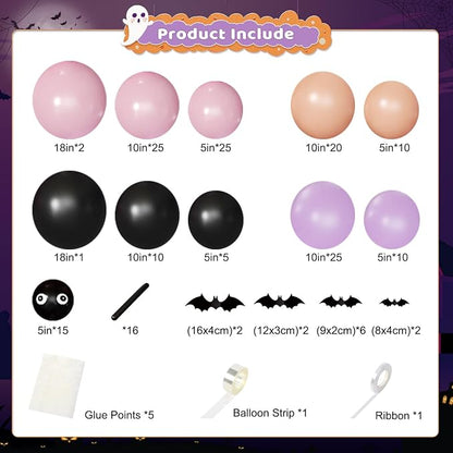 Halloween Balloon Arch Kit for Halloween Theme Party Decorations | Pink Peach - Image 2