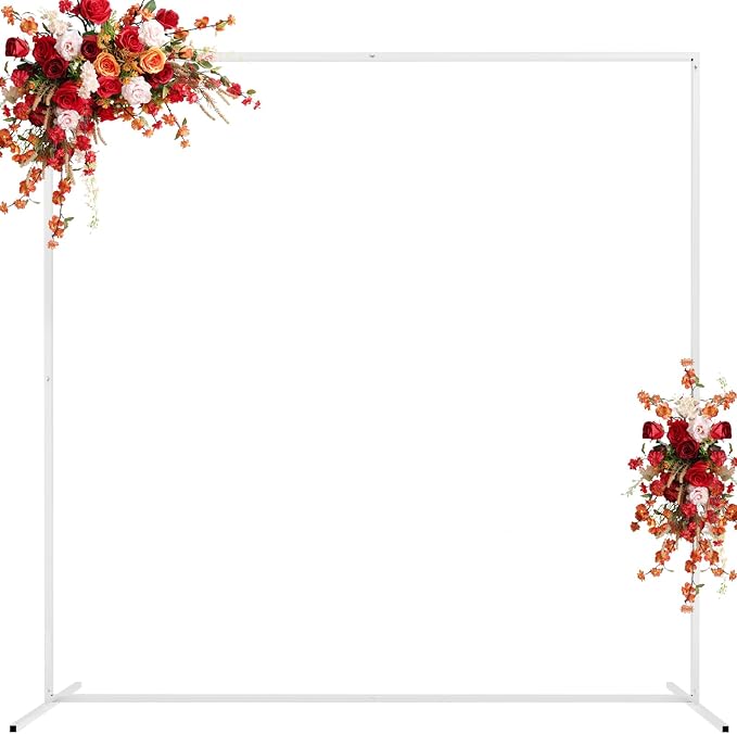 Asee'm 6.6FTx6.6FT White Wedding Arch Backdrop Stand Square Metal | Rectangular by Aseem