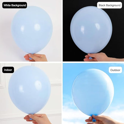 RUBFAC Pastel Blue Balloons Different Sizes Light Blue Balloon 154pcs | Blue - Image 3