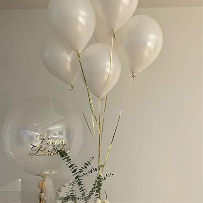 5 inch Pearl White Balloons - Image 5