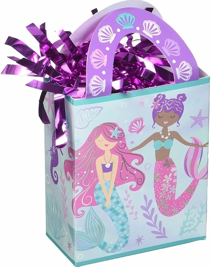 Shimmering Mermaids Purple Mini Tote Balloon Weight - Image 2