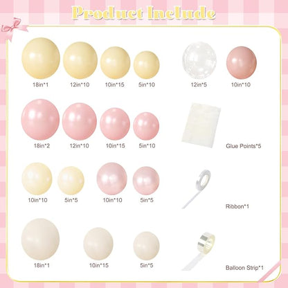 Pink and Yellow Balloon Arch Kit - Image 5