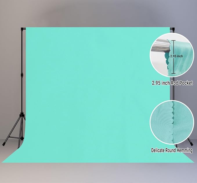 Turquoise Photography Backdrop for Photoshoot, Fabric 10x10ft | Polyester - Image 2