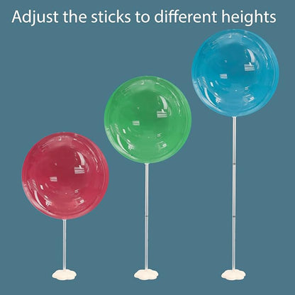 Clear Transparent Balloon Sticks and Stands set, reusable balloon sticks - Image 7