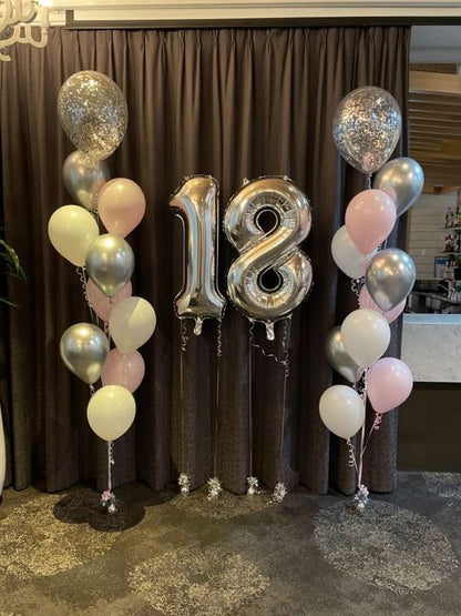 Sliver Number 6 Balloon 40 Inch - Image 2