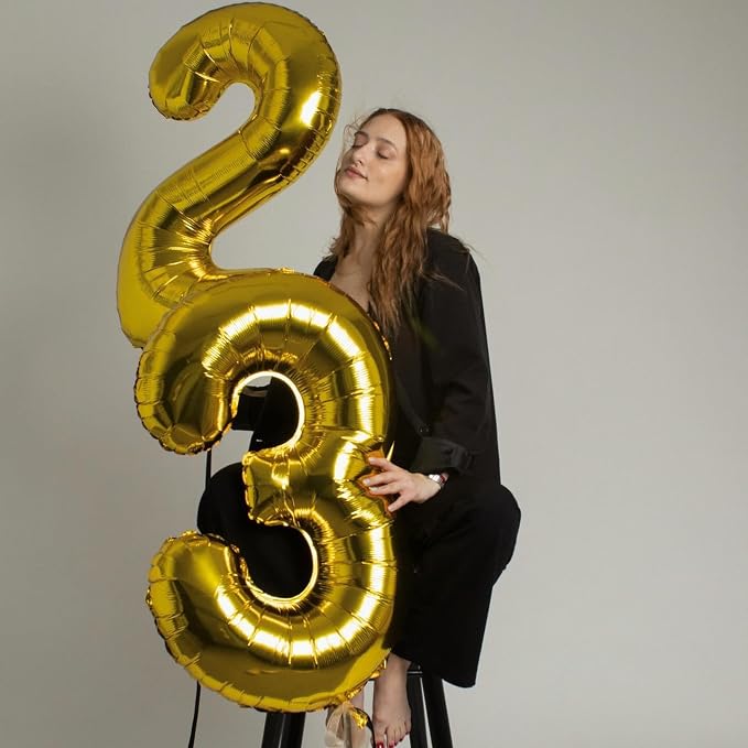 13 Balloon - Golden Birthday Number Balloons, 40 Inch Decorations Men Women | - Image 7