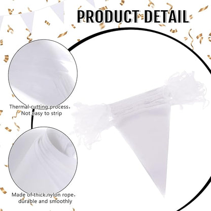 Tatuo 200 Feet Solid Pennant Banners Flags String Triangle Hanging DIY Bunting - Image 4