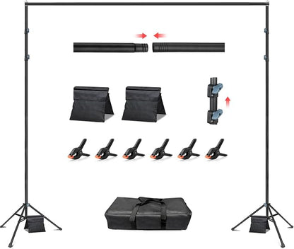 Hemmotop Adjustable Backdrop Stand 10x8.5ft Heavy Duty | by Hemmotop