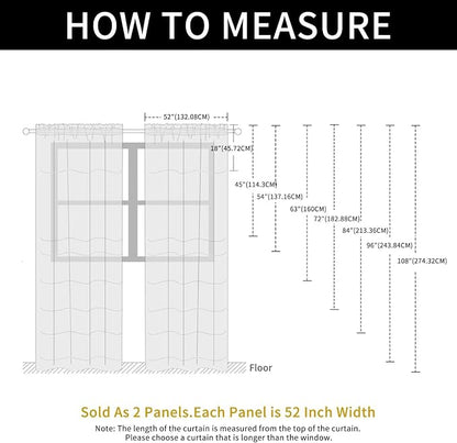 SpaceDresser Basic Rod Pocket Sheer Voile Window Curtain Panels Light Brown 1 - Image 3