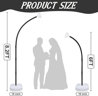OurWarm 8.2FT & 6FT Balloon Arch Stand Kit, Free Bending Top Balloon Column Kit - Image 3