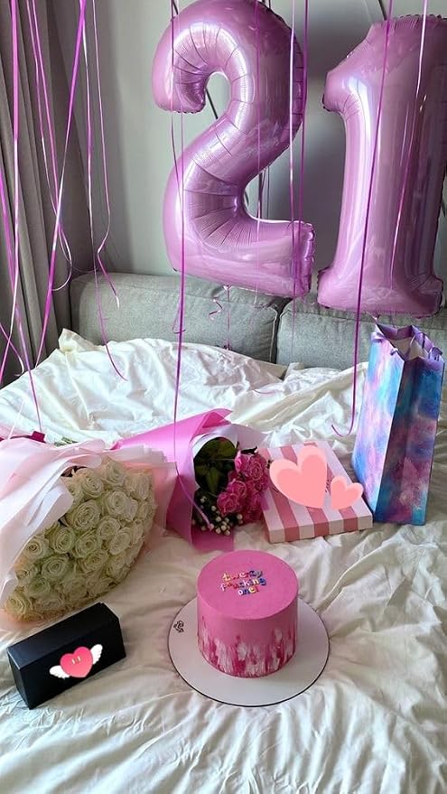 12 Balloon 40 inch Pearl Pink Number Balloons - Image 5