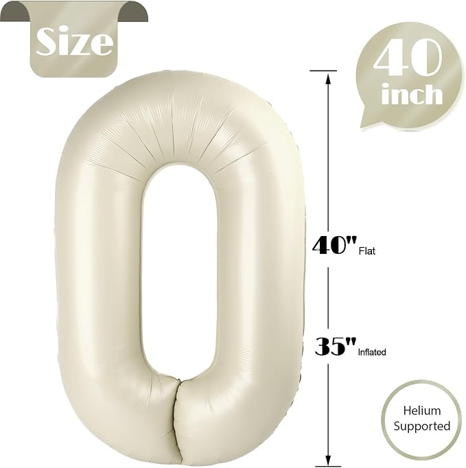 Cream 0 Balloon - Image 5