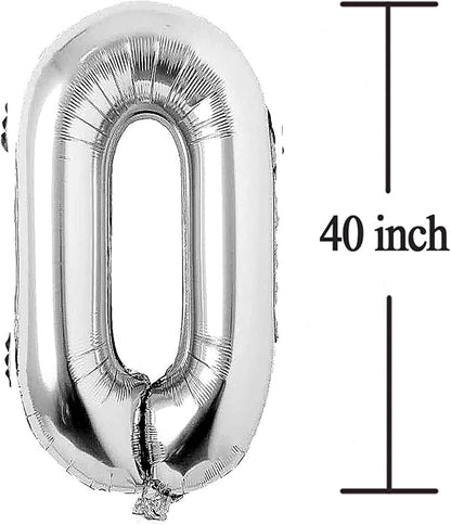 Silver 30 Number Balloons Big Giant Jumbo Large Number 30 Foil Mylar Balloons - Image 3