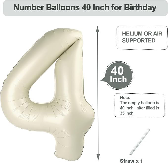 Number 9 Balloons 40 Inch Coffee Brown Balloon - Image 5