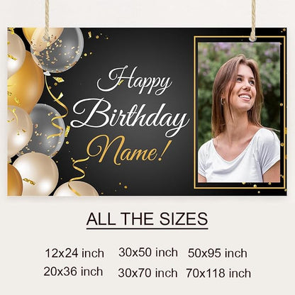 Generic Personalized Happy Birthday Banner, Customized - Image 4