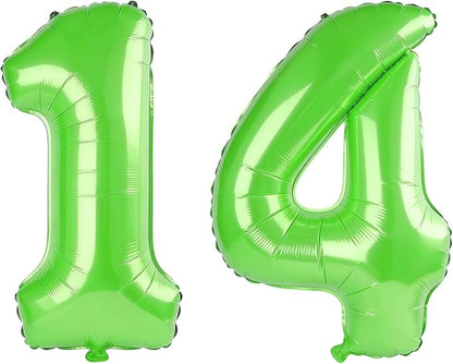 40 Inch Number 14 Balloons for 14th Birthday Party Decorations, 0-100 Fruit by FOBELEC