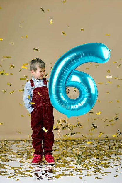 Number Balloons 7 Balloon Light Blue - Image 2
