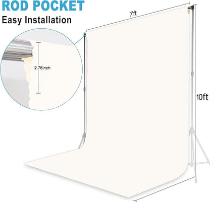 Ivory Photography Backdrop for Photoshoot, 7x10 FT | Versatile Studio Photo - Image 6