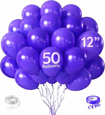 ZENO Purple Balloons 50pcs 12 Inch Helium Grade Latex Balloons by Unknown