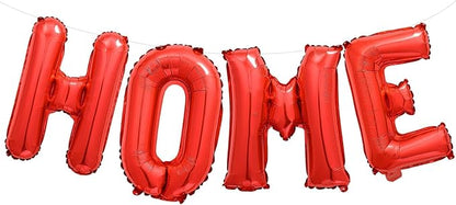 Red HOME Balloons 40 Inch, Large HOME Letter Banner by Xinvery