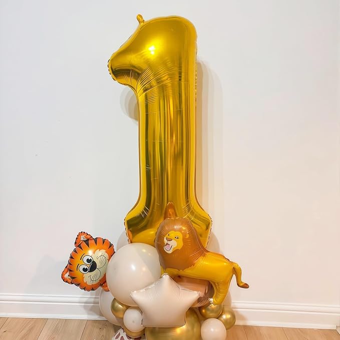 Gold 6 Balloon Number, 40 Inch Number 6 Balloon Large Gold 6 Foil Mylar Helium - Image 2
