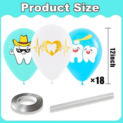 18pcs Tooth Balloons Dentist Balloons - Image 2