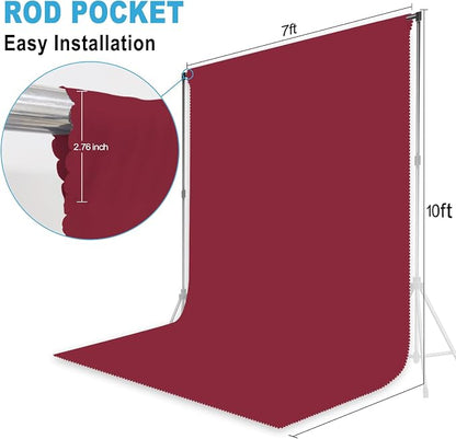 Burgundy Photography Backdrop for Photoshoot, 7x10 FT | Versatile Studio Photo - Image 2