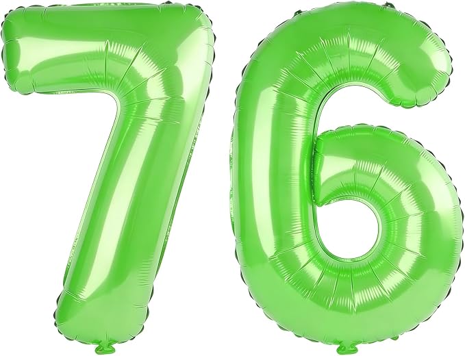 40 Inch Number 76 Balloons for 76th Birthday Party Decorations, 0-100 Fruit by FOBELEC