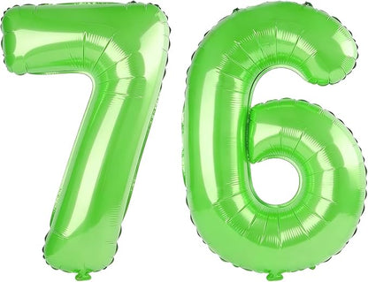 40 Inch Number 76 Balloons for 76th Birthday Party Decorations, 0-100 Fruit by FOBELEC