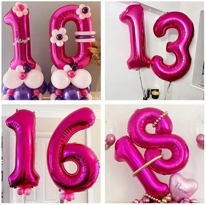Hot Pink 25 Balloon Numbers, 40 Inch 25 or 52 Birthday Balloon Foil Mylar - Image 5