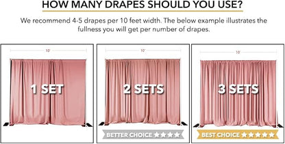 AK Trading CO. 10 feet x 10 feet IFR Polyester Backdrop Drapes Curtains Panels - Image 3
