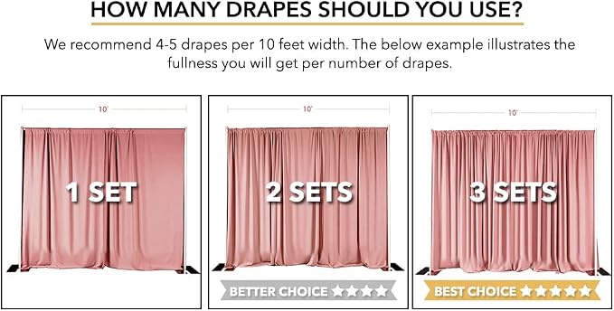 AK TRADING CO. 10 feet x 10 feet Charcoal IFR Polyester Backdrop Drapes - Image 3