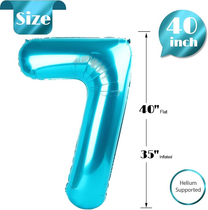 LightBlue 7 Balloon - Image 5