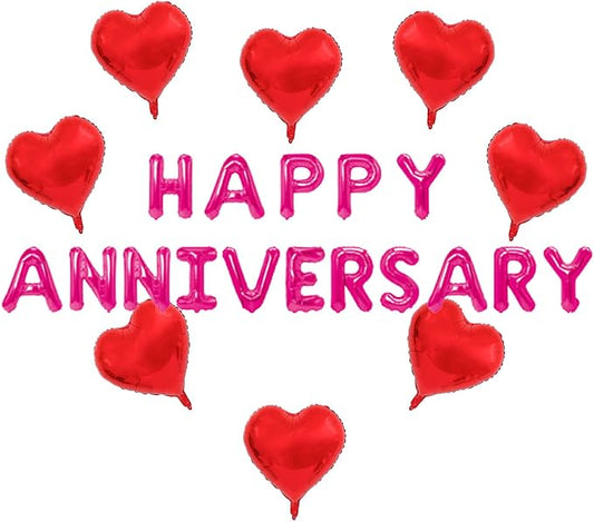 Happy Anniversary Balloon Banner Love Party Balloon Decoration by Unknown