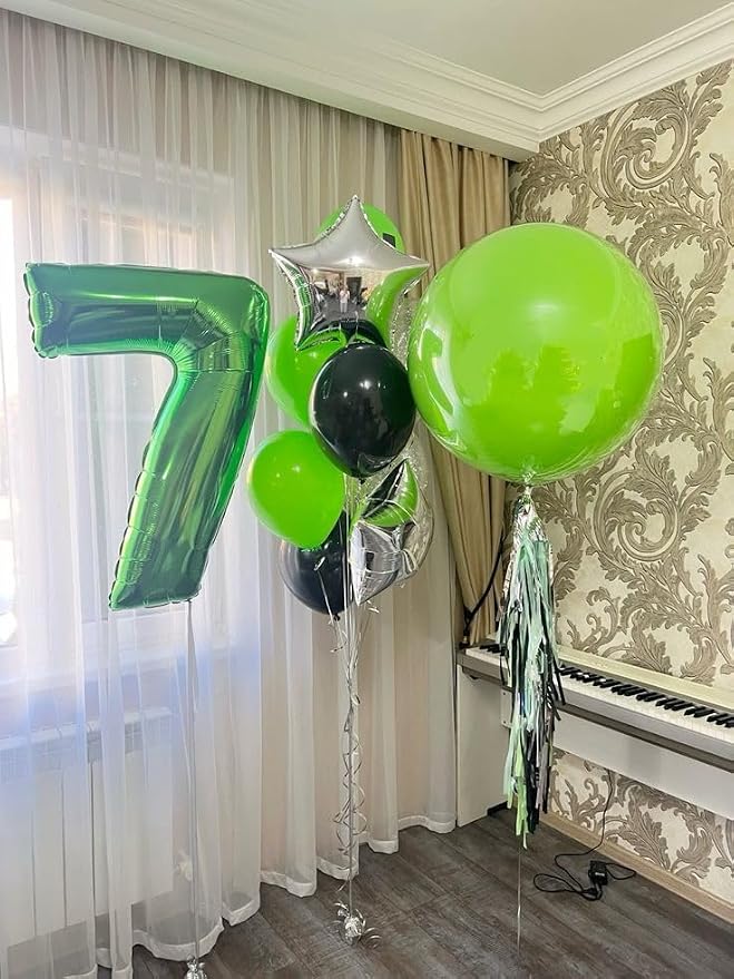 Number Balloons 40 Inch Dark Green 6 Balloon - Image 2