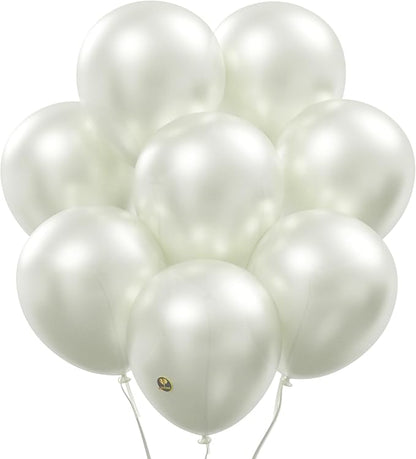 AFTERLOON® Biodegradable Natural Rubber Latex Balloons 24 pcs Pearlized White by AFTERLOON%C2%AE