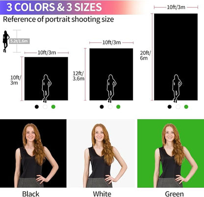 Black Backdrop 10x10ft, Photo Backdrop Curtain - Image 9