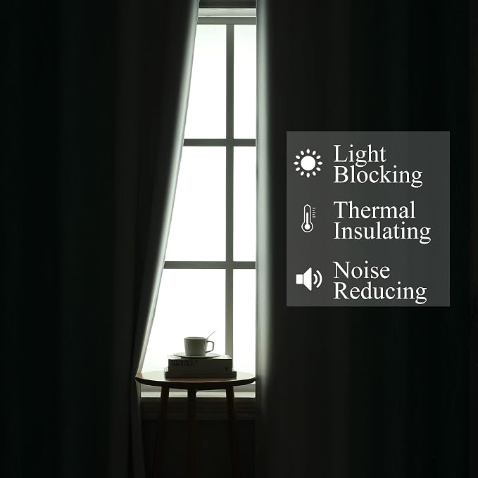 Estelar Textiler Teal and Greyish White Ombre Blackout Curtains 72 Inches Length - Image 3