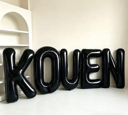 40 Inch Black Letter I Foil Balloon, Large Jumbo Mylar Helium Alphabet Balloon - Image 6