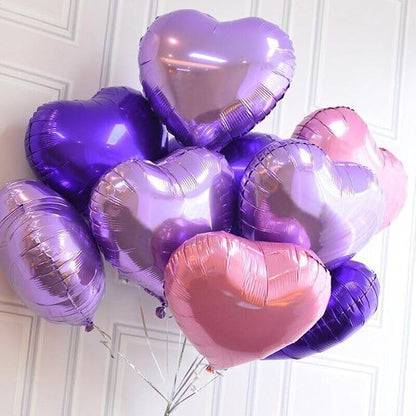 Pink Purple Heart Balloons - Image 5