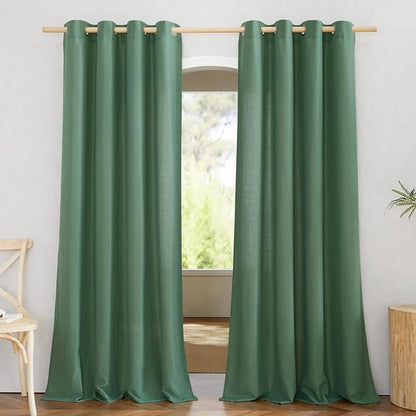 NICETOWN Rustic Linen 102 inch Long Curtains by NICETOWN