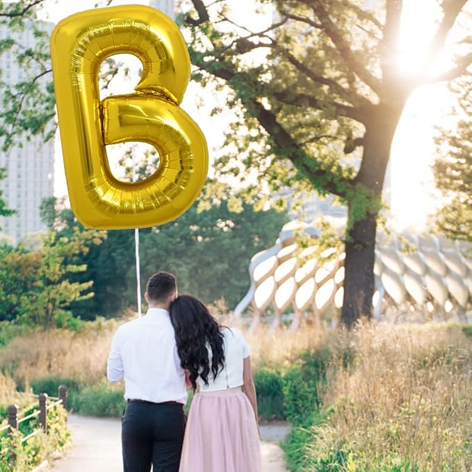 TONIFUL 40 Inch Large Gold Letter B Foil Balloons Alphabet Balloons | Giant - Image 4