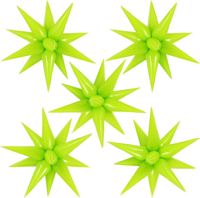 60 Pcs Star Balloons Explosion 12 Point Foil Cone Balloons Magic Balloon Large by TOTAFAM